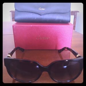 Cartier sunglasses, tortoise shell with gold